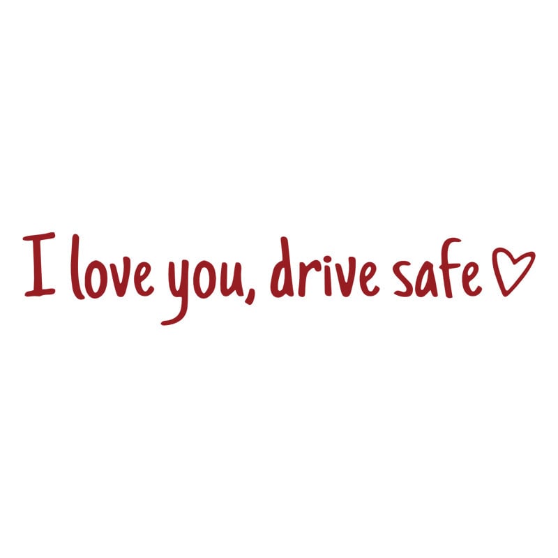 🔥Sweet Reminder Car Sticker – I Love You, Drive Safe (5pcs)