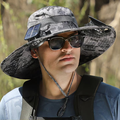 Summer Hot Sale🔥 New Ultralight Solar Fan Sun Hat – Lighter Than a Baseball!