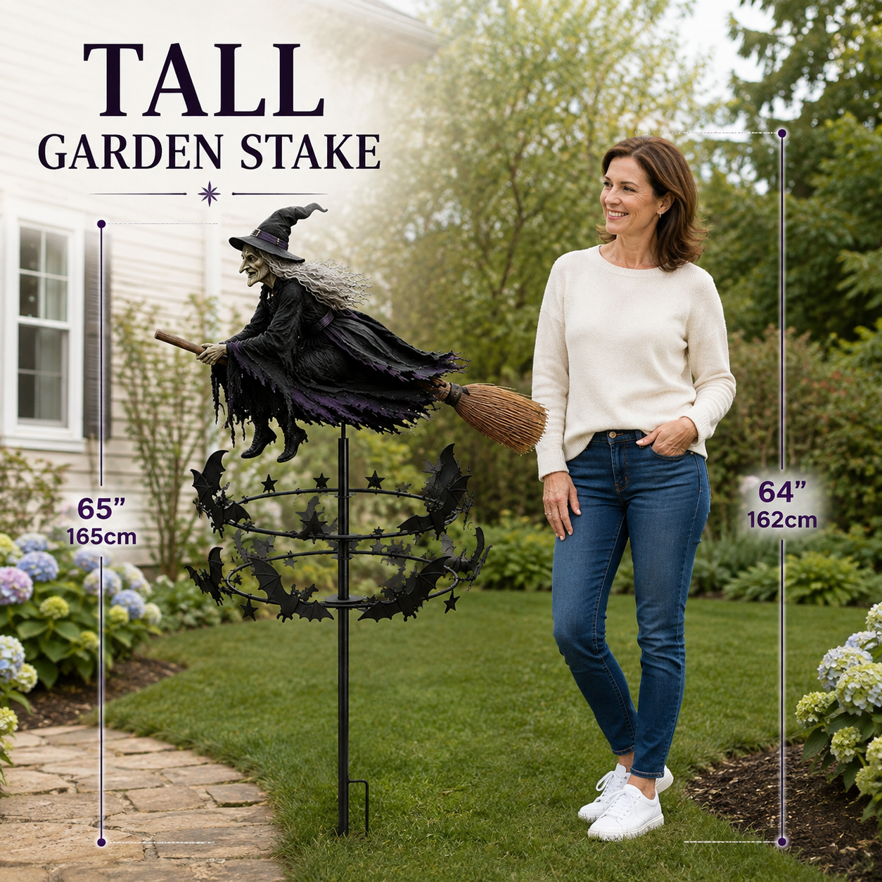 🔥50% Off Last Day -Halloween Early Bird Special🧙‍♀️ The Enchanted Witch Garden Wind Spinner