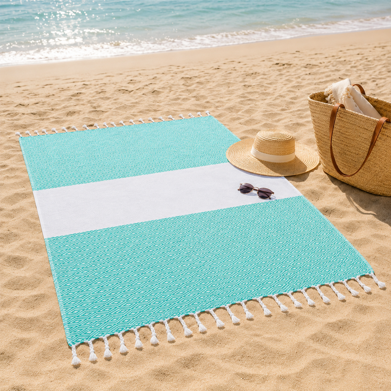 Sand-Resistant Beach Towel for Comfortable Summer Days