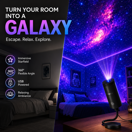 🌌 Galaxy Star Projector Light ✨ Create Your Own Cosmic Universe at Home