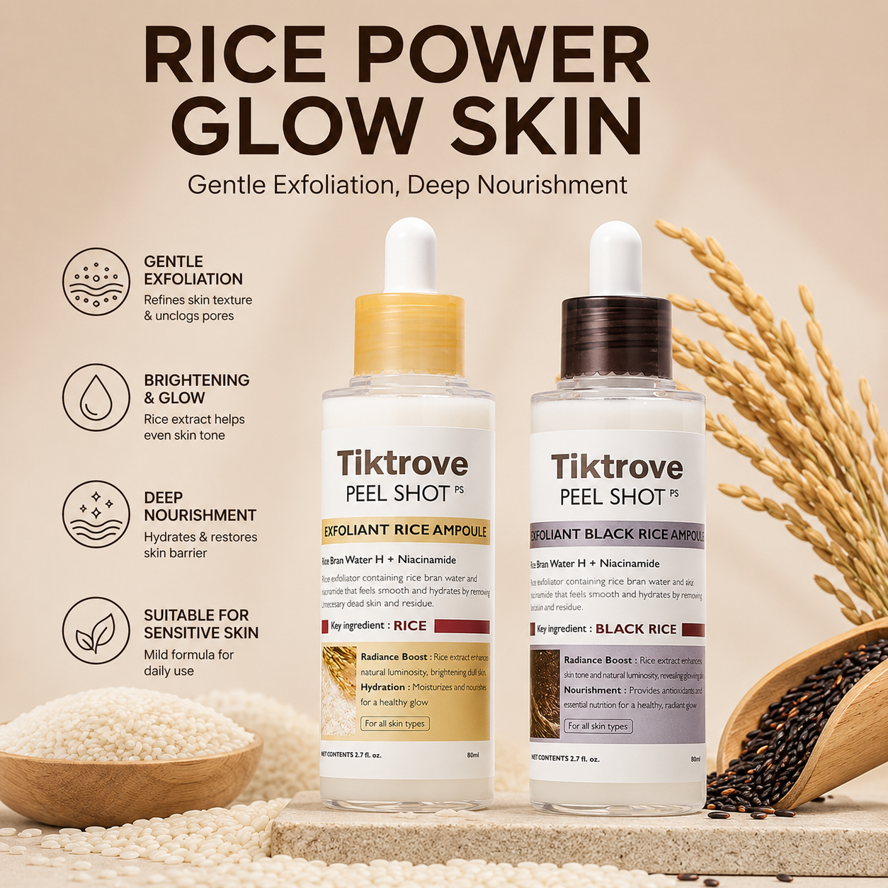 Peel Shot Glow Rice Ampoule Duo