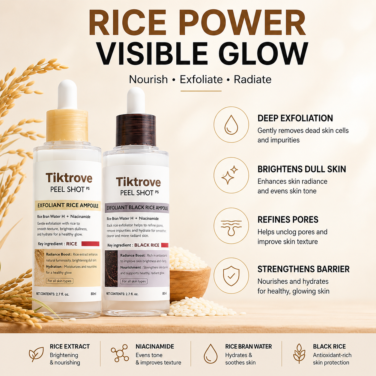 Peel Shot Glow Rice Ampoule Duo