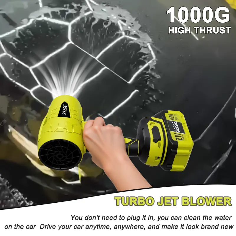 🌪️ SEESE Turbo Jet Blower | Cordless Leaf & Dust Blower, Car Dryer, Snow Remover & Home Cleaning Power Tool