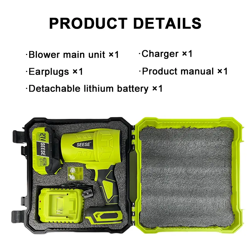 🌪️ SEESE Turbo Jet Blower | Cordless Leaf & Dust Blower, Car Dryer, Snow Remover & Home Cleaning Power Tool