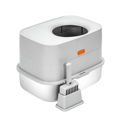 XL Stainless Steel Sifting Litter Box for Regular Clumping Litter