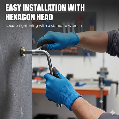 Expansion anchor with sleeve and hexagonal head