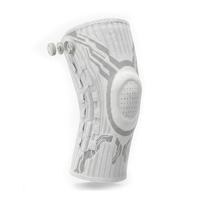 Knob-Adjustable Silicone Shock-Absorbing Knee Sleeve with Dual Spring Support