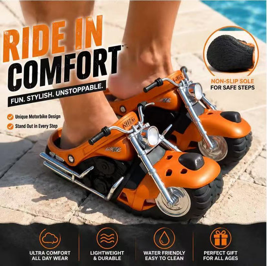 Funny motorcycle slippers