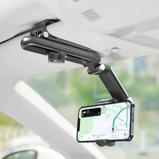 Adjustable Rotate Multifunctional Car Phone Holder Auto Rearview Mirror Seat