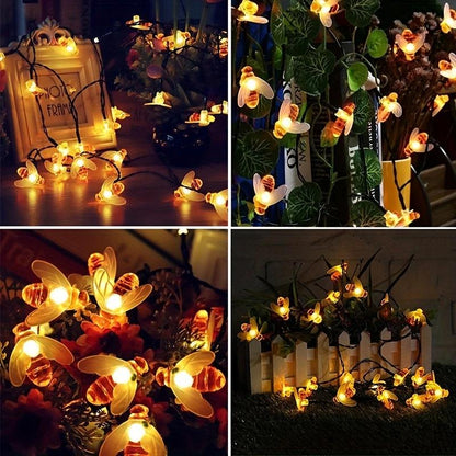 🔥Last Day 49% OFF🐝Solar LED Bee String Lights