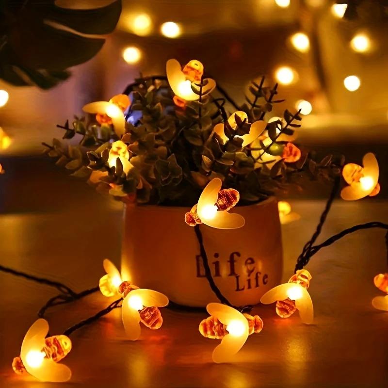 🔥Last Day 49% OFF🐝Solar LED Bee String Lights