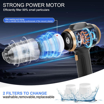 Hrimzw™ Insanely Powerful Cordless Car Vacuum — 19000Pa, 6-in-1 Deep-Clean System