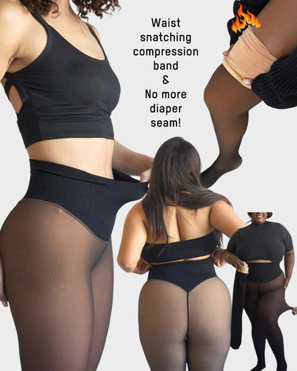 Compression One-Seam Shaping Fleece Leggings