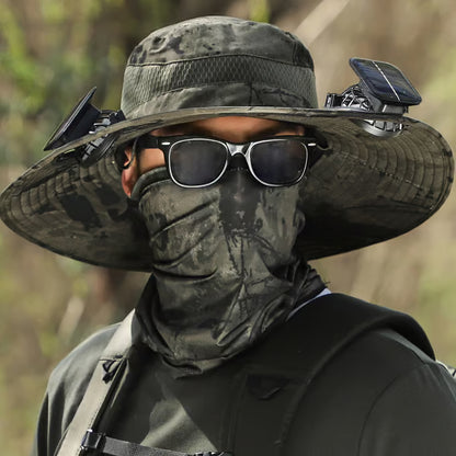 Summer Hot Sale🔥 New Ultralight Solar Fan Sun Hat – Lighter Than a Baseball!