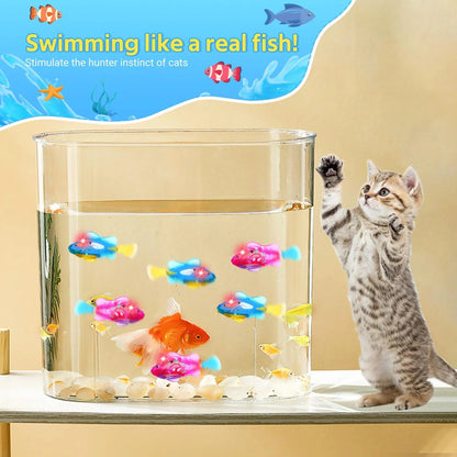 سمكة روبوت سحرية متوهجة (4 قطع) - ألعاب سباحة بإضاءة LED تعمل بالماء 🐠✨
