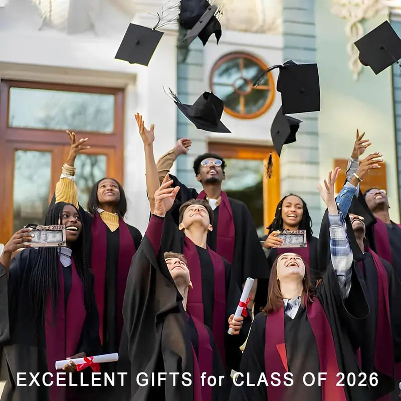 🎓 صندوق نقود تخرج دفعة 2026 – حامل هدايا نقدية خشبي