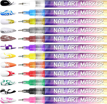 🎅🌟CHRISTMAS SPECIAL PRICE: $24.99!!⏳12 Colors Nail Art Pens Set🎨💅