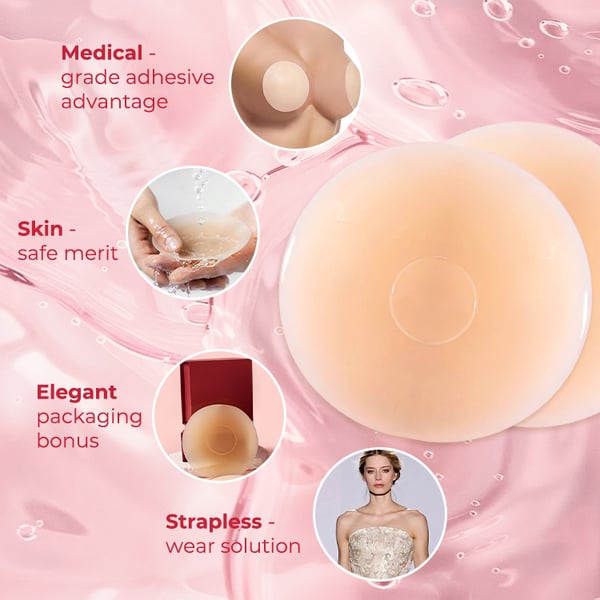 BUY 1 GET 1 FREE - Reusable Seamless Gentle Adhesive Nipple Covers