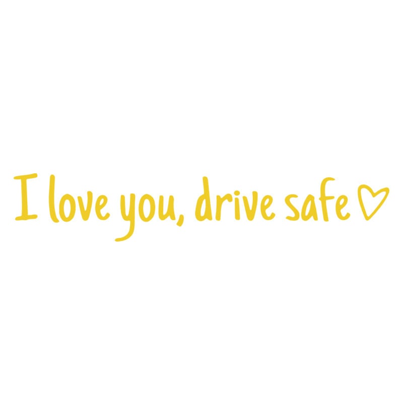 🔥Sweet Reminder Car Sticker – I Love You, Drive Safe (5pcs)