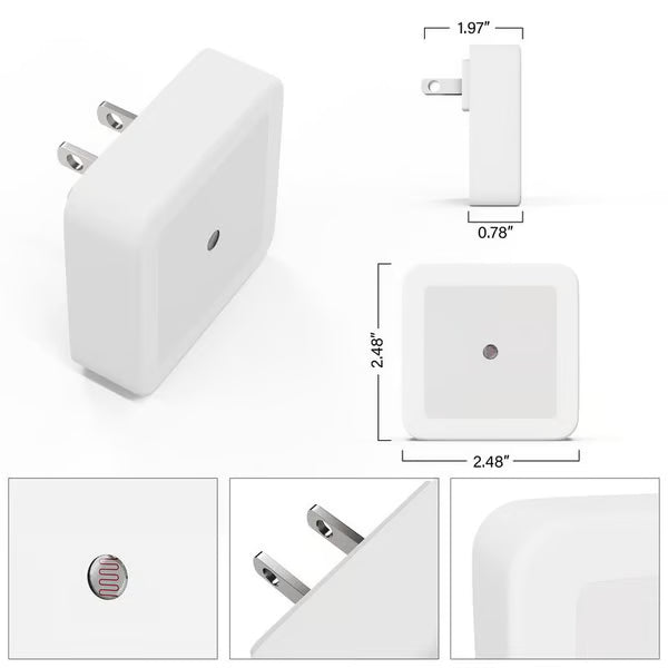 ✨Warm White Night Lights Plug into Wall, Plug in Night Light, Dusk to Dawn Nightlight Led Night Lights for Bedroom, Bathroom, Hallway