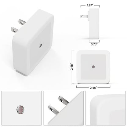 ✨Warm White Night Lights Plug into Wall, Plug in Night Light, Dusk to Dawn Nightlight Led Night Lights for Bedroom, Bathroom, Hallway