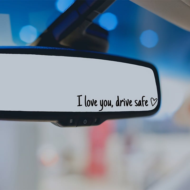 🔥Sweet Reminder Car Sticker – I Love You, Drive Safe (5pcs)
