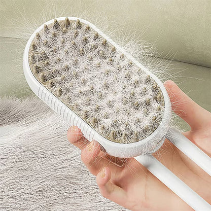 🐾Premium 3-in-1 Electric Pet Steam Brush - Steam, Massage & Hair Removal
