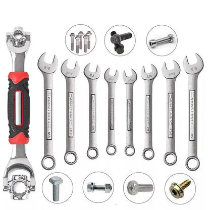 52 in 1 Socket Wrench Tool,Universal Wrench with Multifunction 360 Degree Rotating Head