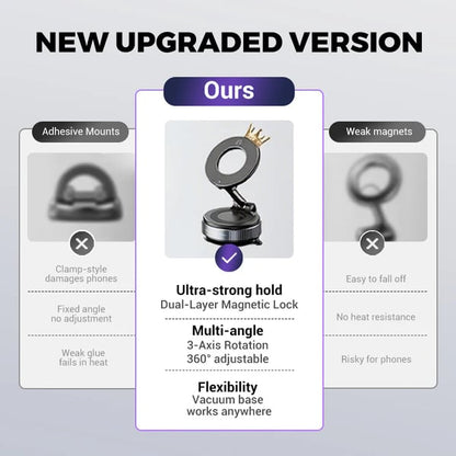 Retractable Car Phone Mount - 360° Magnetic Holder