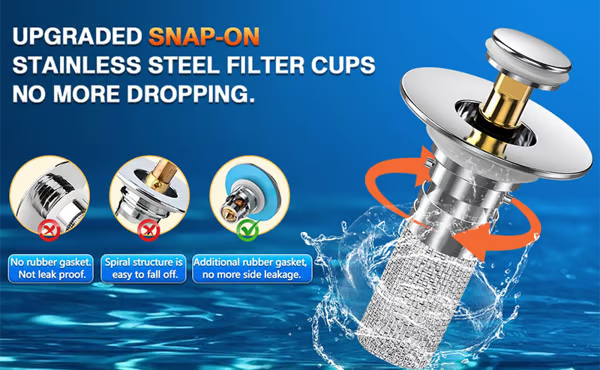 🔥Universal 2-in-1 Pop-Up Drain Stopper