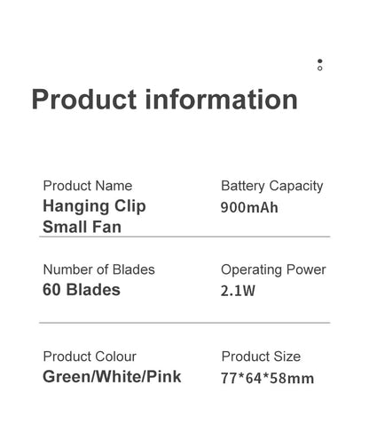 Portable Silent Mini Bladeless Electric Fan