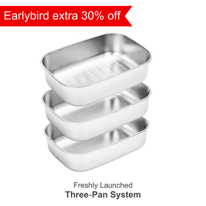 XL Stainless Steel Sifting Litter Box for Regular Clumping Litter