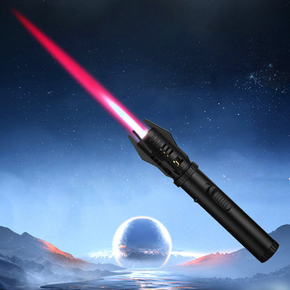 Hrimzw™ Lightsaber Lighter - Black Windproof Metal Torch Lighter with Red Flame for Kitchen, Candles & Outdoor Survival - Cool Gift for Star Wars Fans