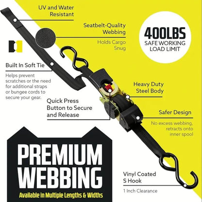 Retractable Ratchet Straps