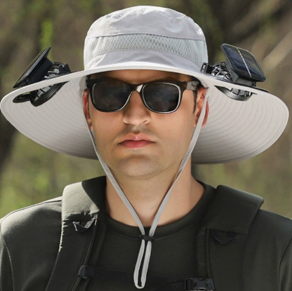 Summer Hot Sale🔥 New Ultralight Solar Fan Sun Hat – Lighter Than a Baseball!