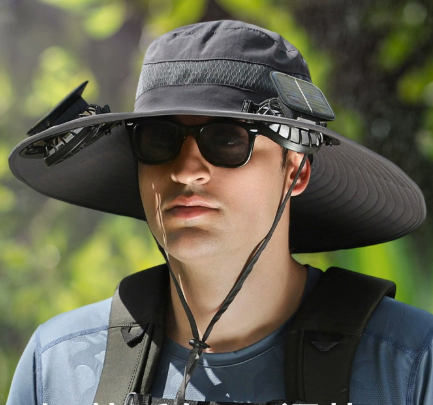 Summer Hot Sale🔥 New Ultralight Solar Fan Sun Hat – Lighter Than a Baseball!