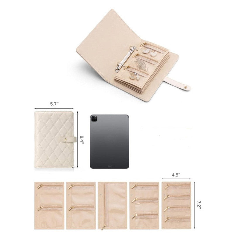 🔥 Hot Sale 50% OFF 🔥Elegant Portable Checkered Jewelry Storage Bag