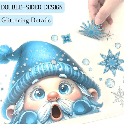 🔥 Hot Sale 50% OFF 🔥Christmas-Themed Glittering Window Stickers 9 PCS Set