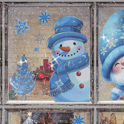 🔥 Hot Sale 50% OFF 🔥Christmas-Themed Glittering Window Stickers 9 PCS Set