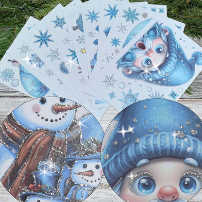🔥 Hot Sale 50% OFF 🔥Christmas-Themed Glittering Window Stickers 9 PCS Set
