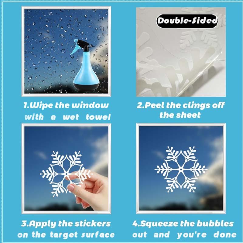 🔥 Hot Sale 50% OFF 🔥Christmas-Themed Glittering Window Stickers 9 PCS Set